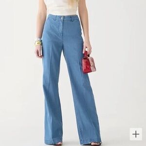 NWOT J. Crew Carolina Flare Chambray Pants